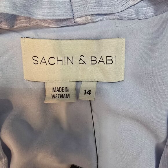 NWT Sachin & Babi Kayla Halter Wildflowers Blue Floral Sleeveless Maxi Dress - Picture 10 of 14